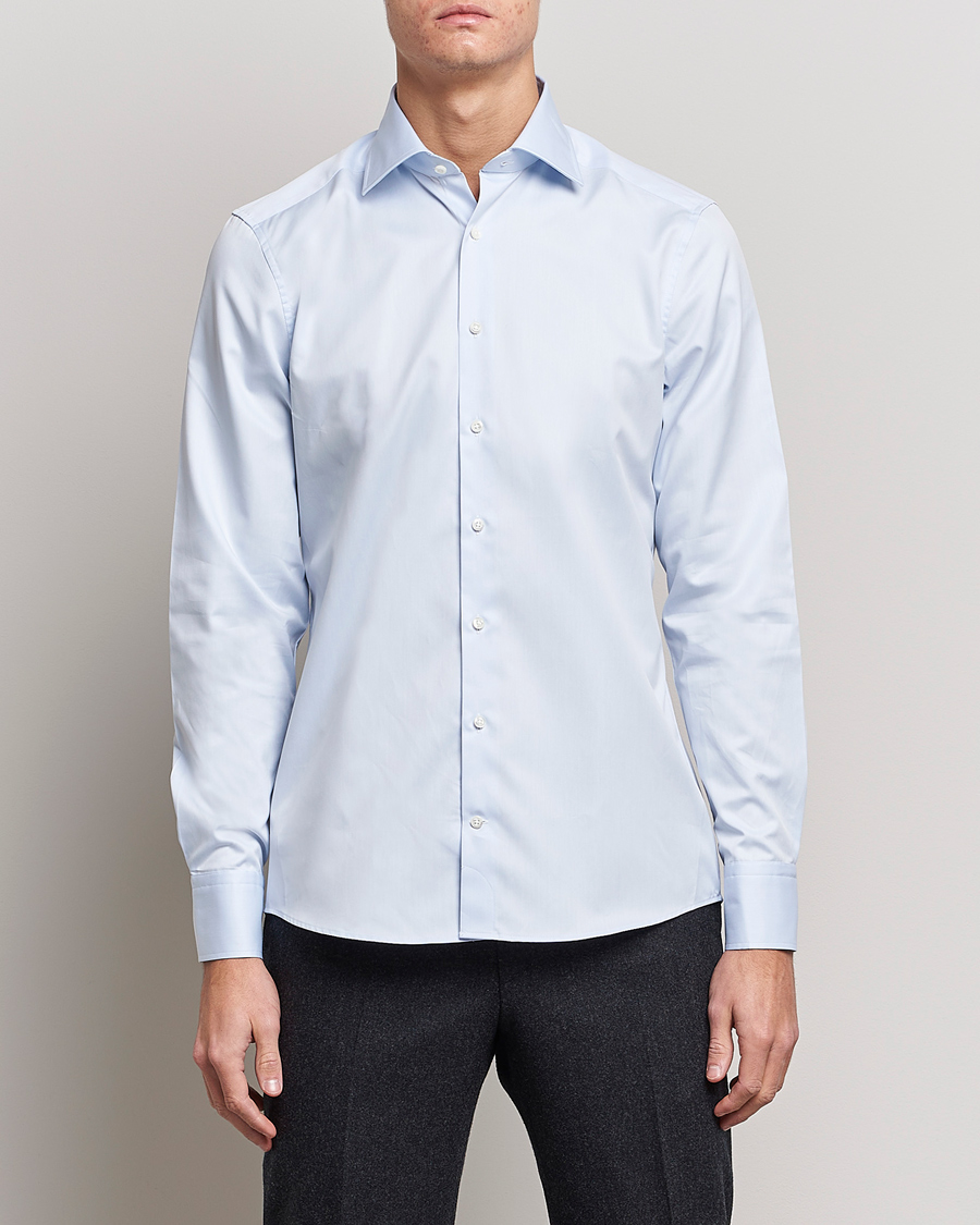Herr | Stylescroll | Stenströms | Slimline Cut Away Shirt Light Blue