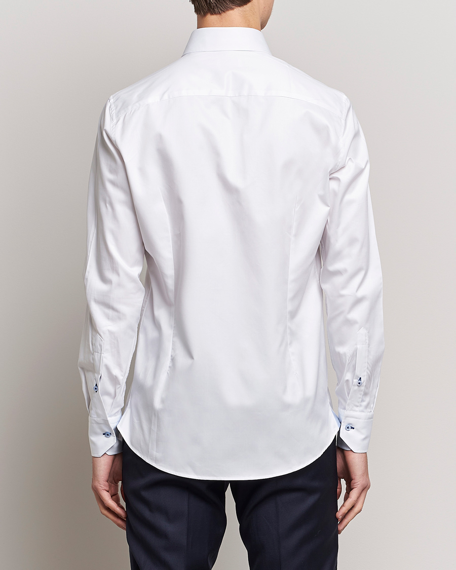 Herr | Skjortor | Stenströms | Slimline Contrast Cut Away Shirt White
