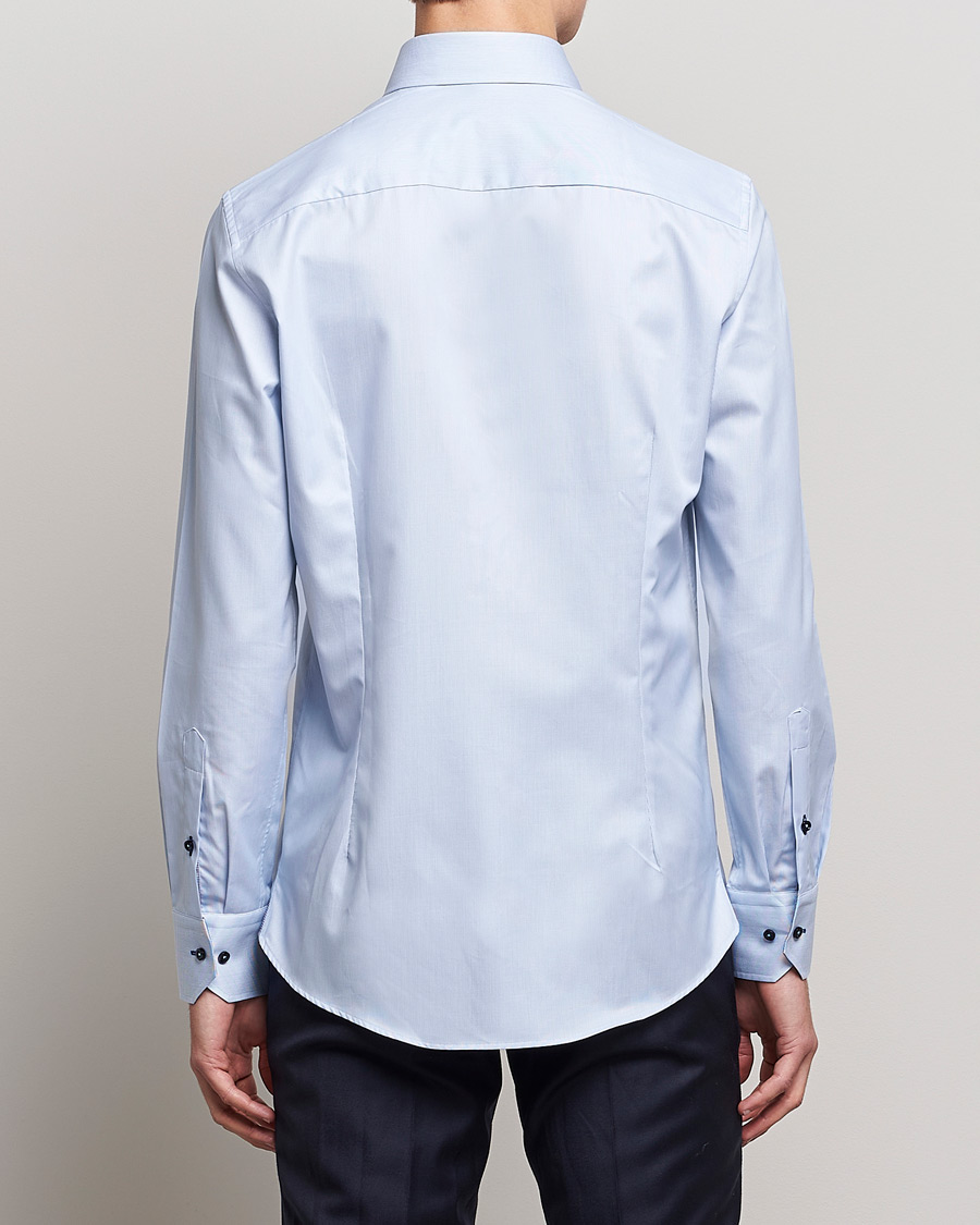 Herr | Skjortor | Stenströms | Slimline Striped Contrast Shirt Light Blue