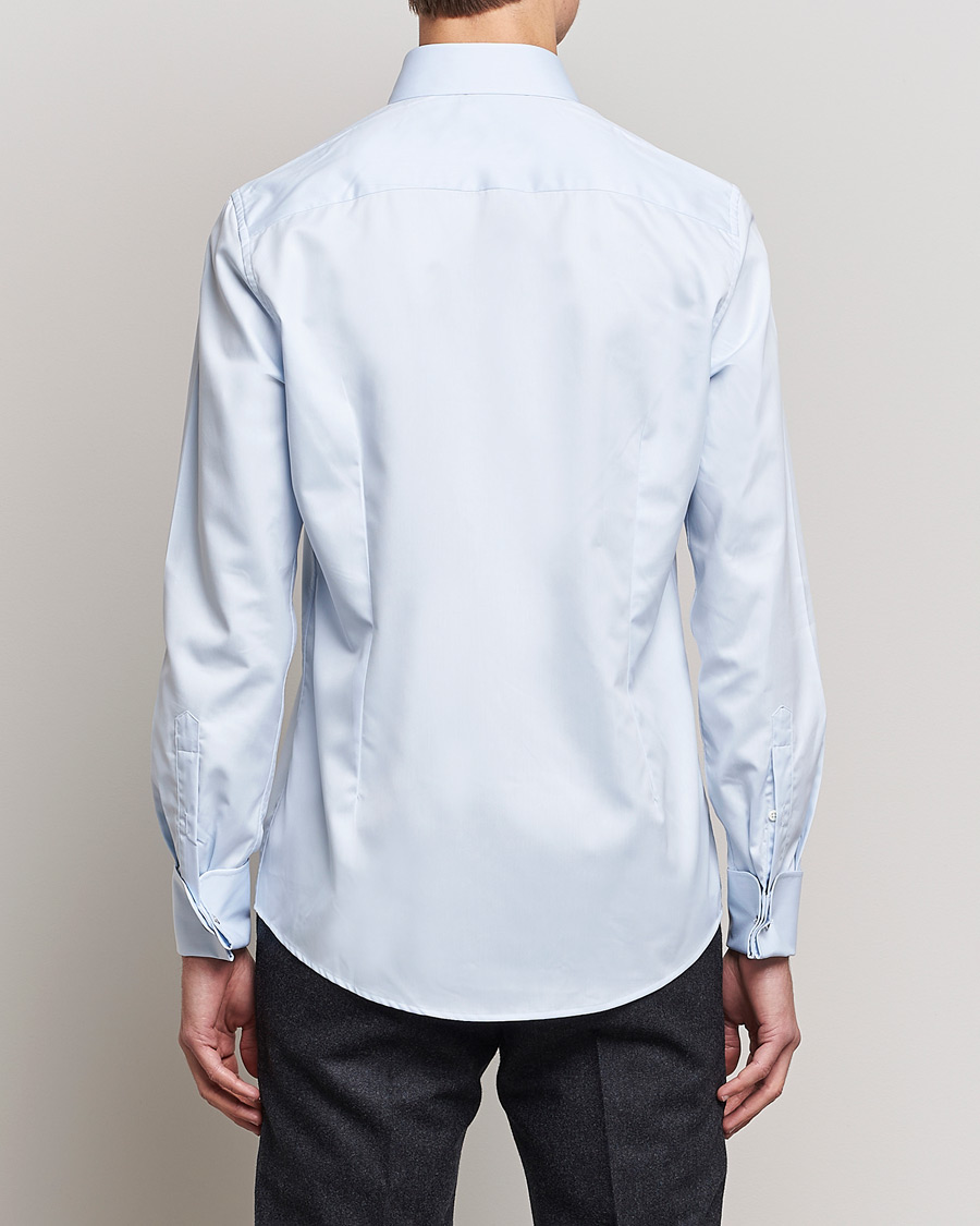 Herr | Skjortor | Stenströms | Slimline Double Cuff Light Blue