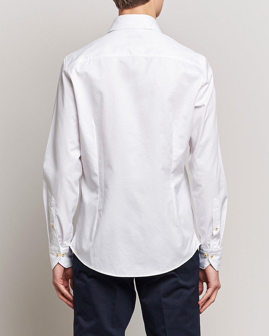 Herr | Skjortor | Stenströms | Slimline Washed Cotton Shirt White