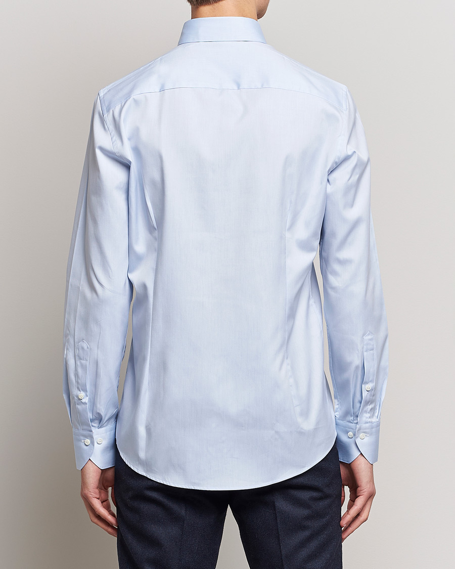Herr | Skjortor | Stenströms | Slimline Pinpoint Oxford Button Down Shirt Light Blue