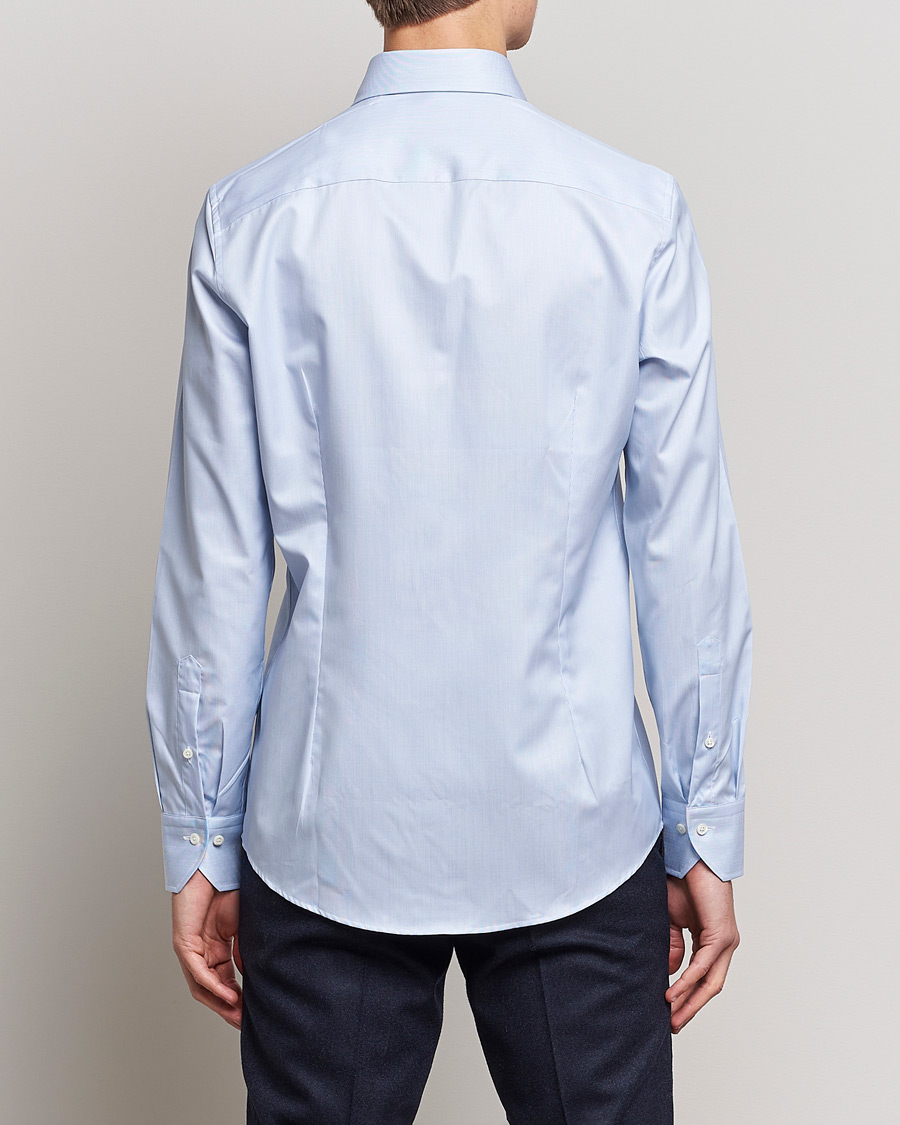 Herr | Skjortor | Stenströms | Slimline Micro Stripe Cut Away Shirt Blue