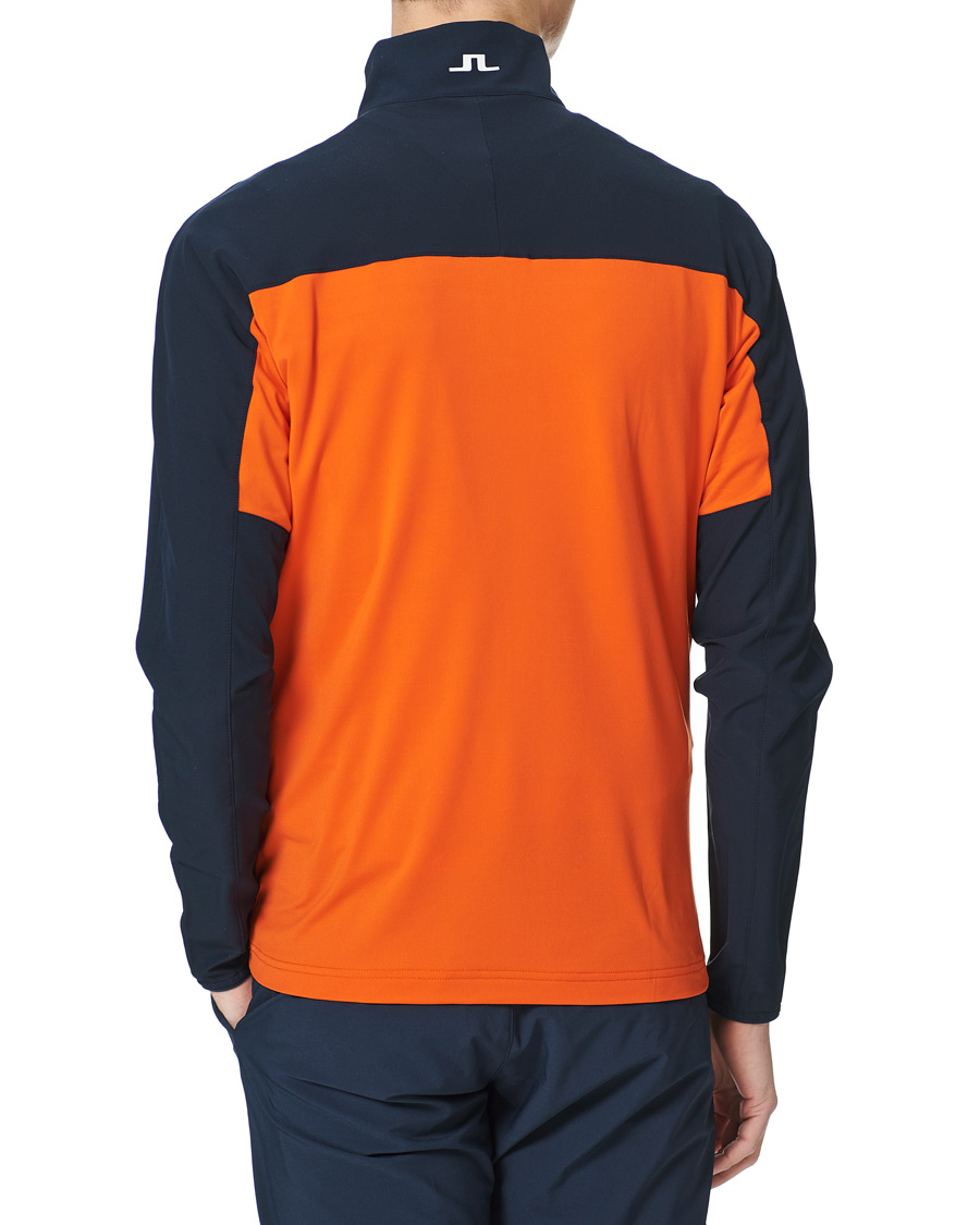Herr | Tröjor | J.Lindeberg | Noah Mid Layer Jersey Half Zip Tangerine Tango