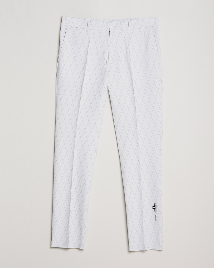 Herr | Byxor | J.Lindeberg | Active Argyle Golf Pants White