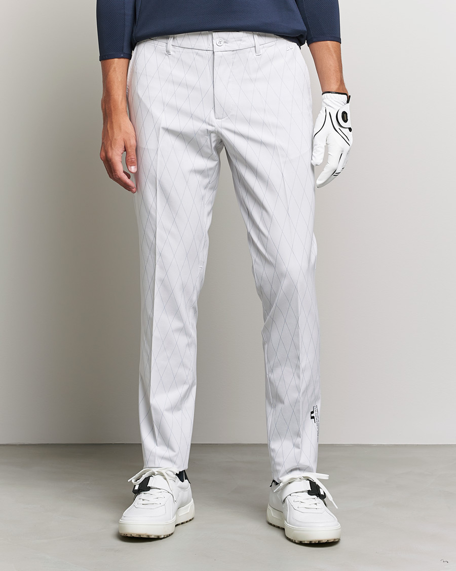 Herr | Byxor | J.Lindeberg | Active Argyle Golf Pants White
