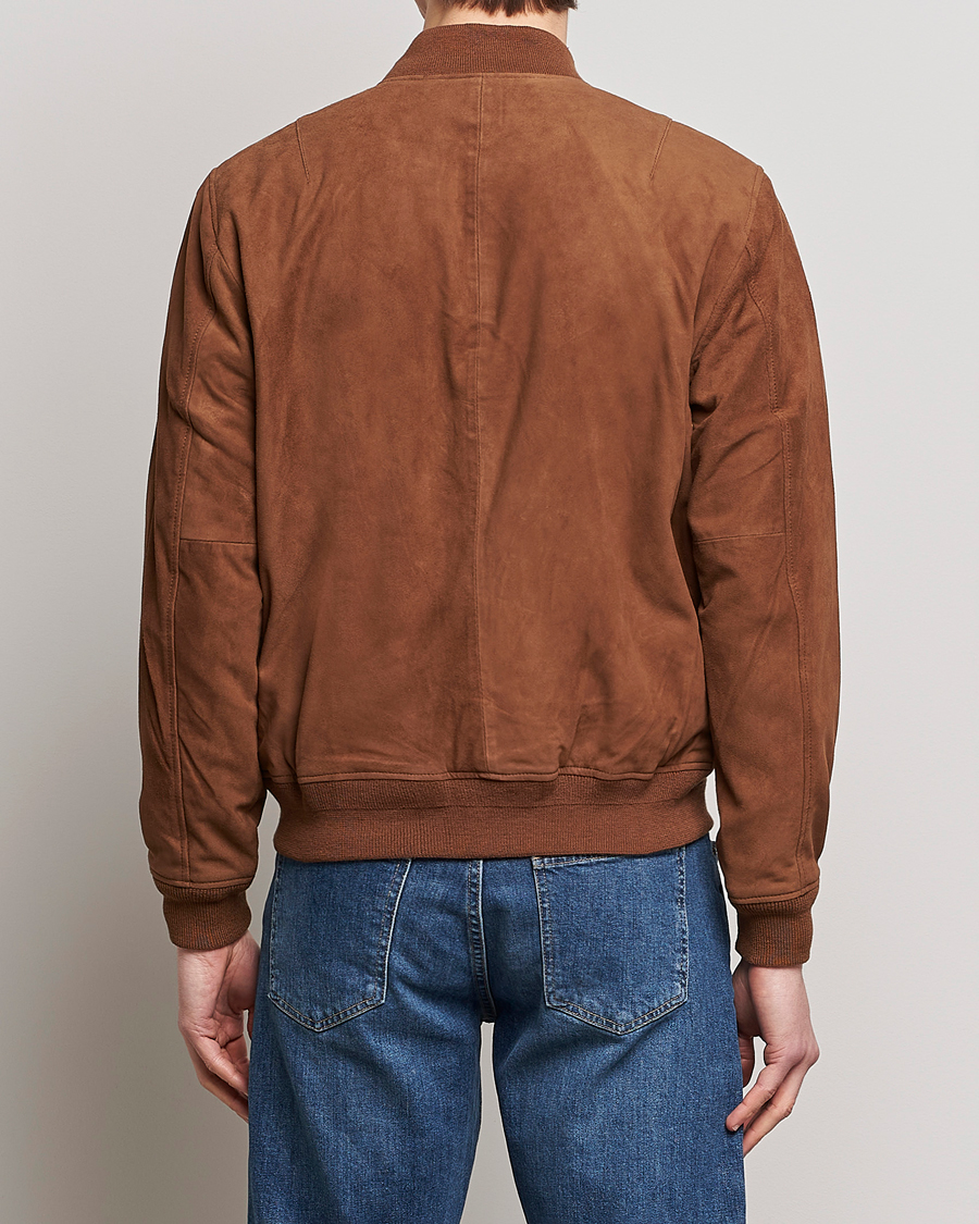 Herr | Jackor | Polo Ralph Lauren | Gunners Lined Suede Bomber Jacket Country Brown