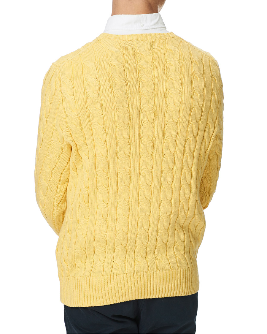 Herr | Tröjor | Polo Ralph Lauren | Cotton Cable Crew Neck Pullover Empire Yellow