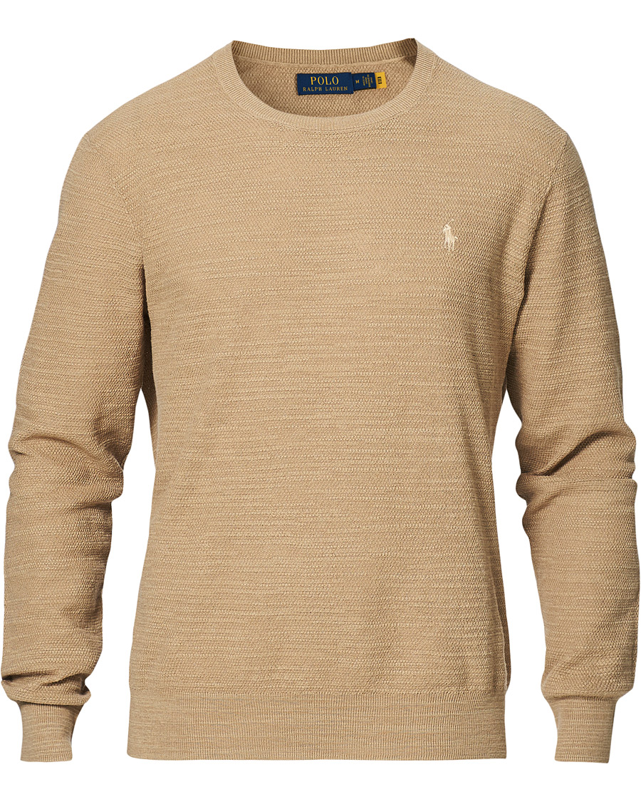 Herr | Tröjor | Polo Ralph Lauren | Cotton/Linen Knitted Sweater Vintage Khaki