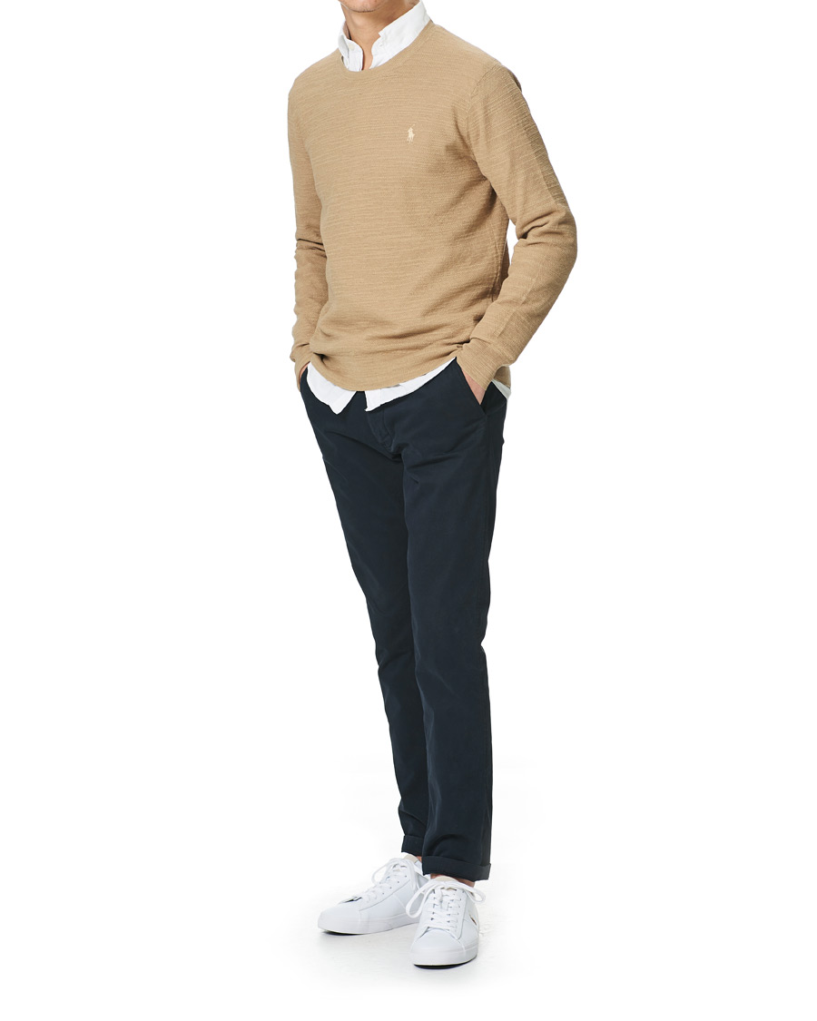 Herr | Tröjor | Polo Ralph Lauren | Cotton/Linen Knitted Sweater Vintage Khaki