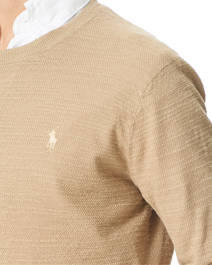 Herr | Tröjor | Polo Ralph Lauren | Cotton/Linen Knitted Sweater Vintage Khaki