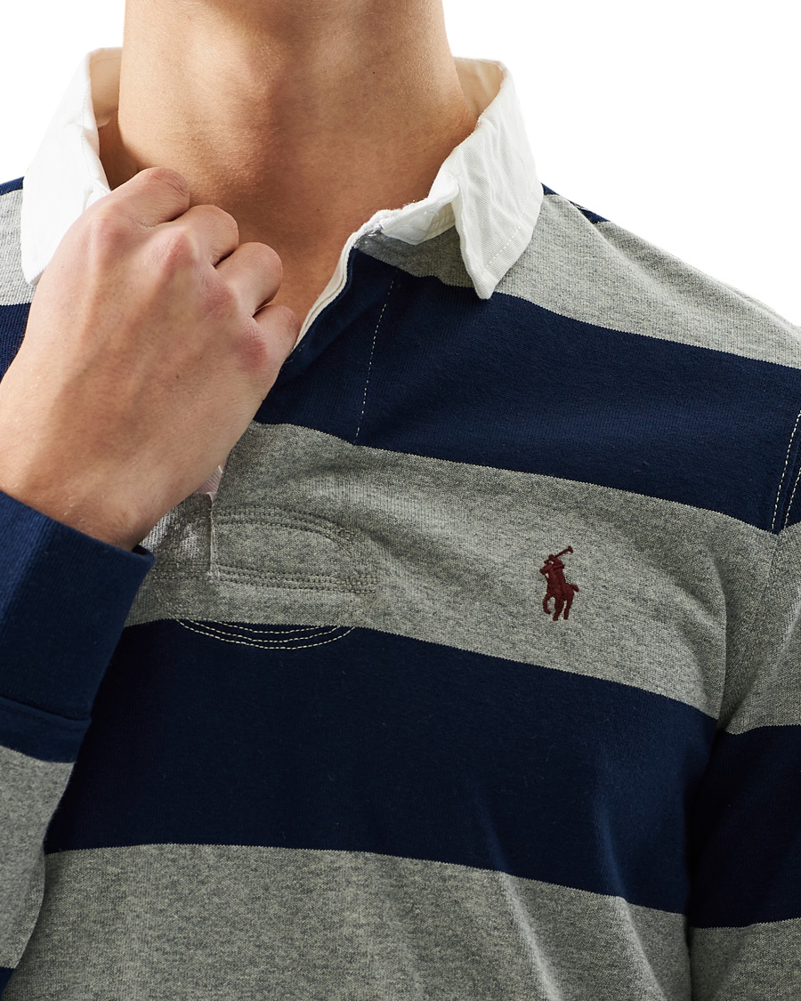 Herr | Tröjor | Polo Ralph Lauren | Striped Rugger Light Grey/Navy