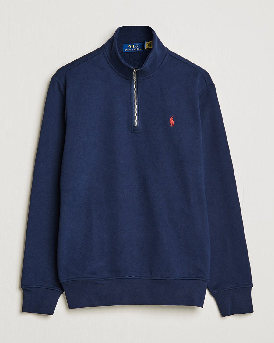 Herr | Tröjor | Polo Ralph Lauren | Fleece Jersey Half Zip Cruise Navy