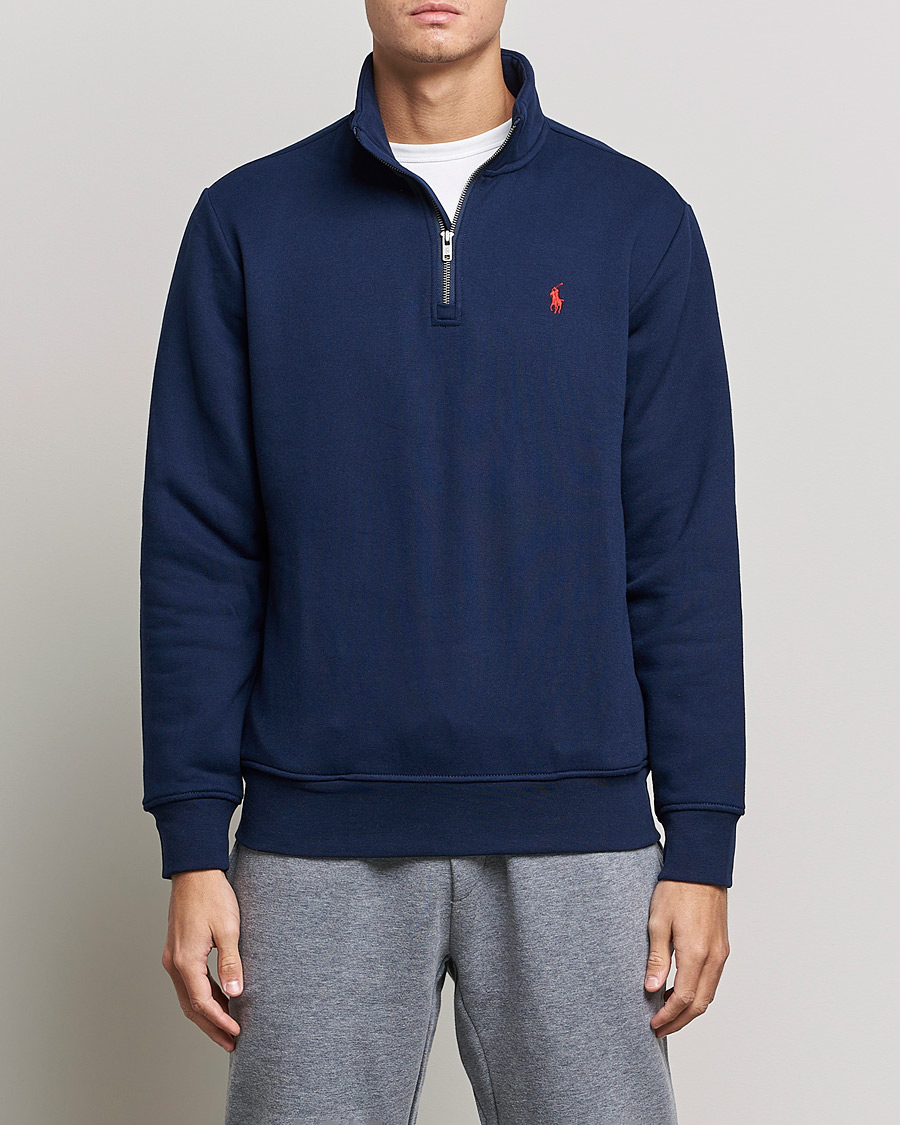 Herr | Tröjor | Polo Ralph Lauren | Fleece Jersey Half Zip Cruise Navy