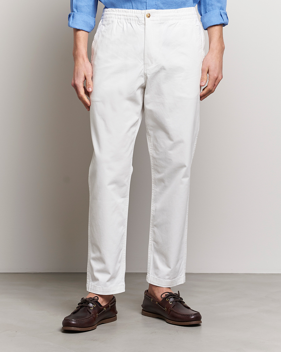 Herr | Drawstringbyxor | Polo Ralph Lauren | Prepster Stretch Twill Drawstring Trousers White