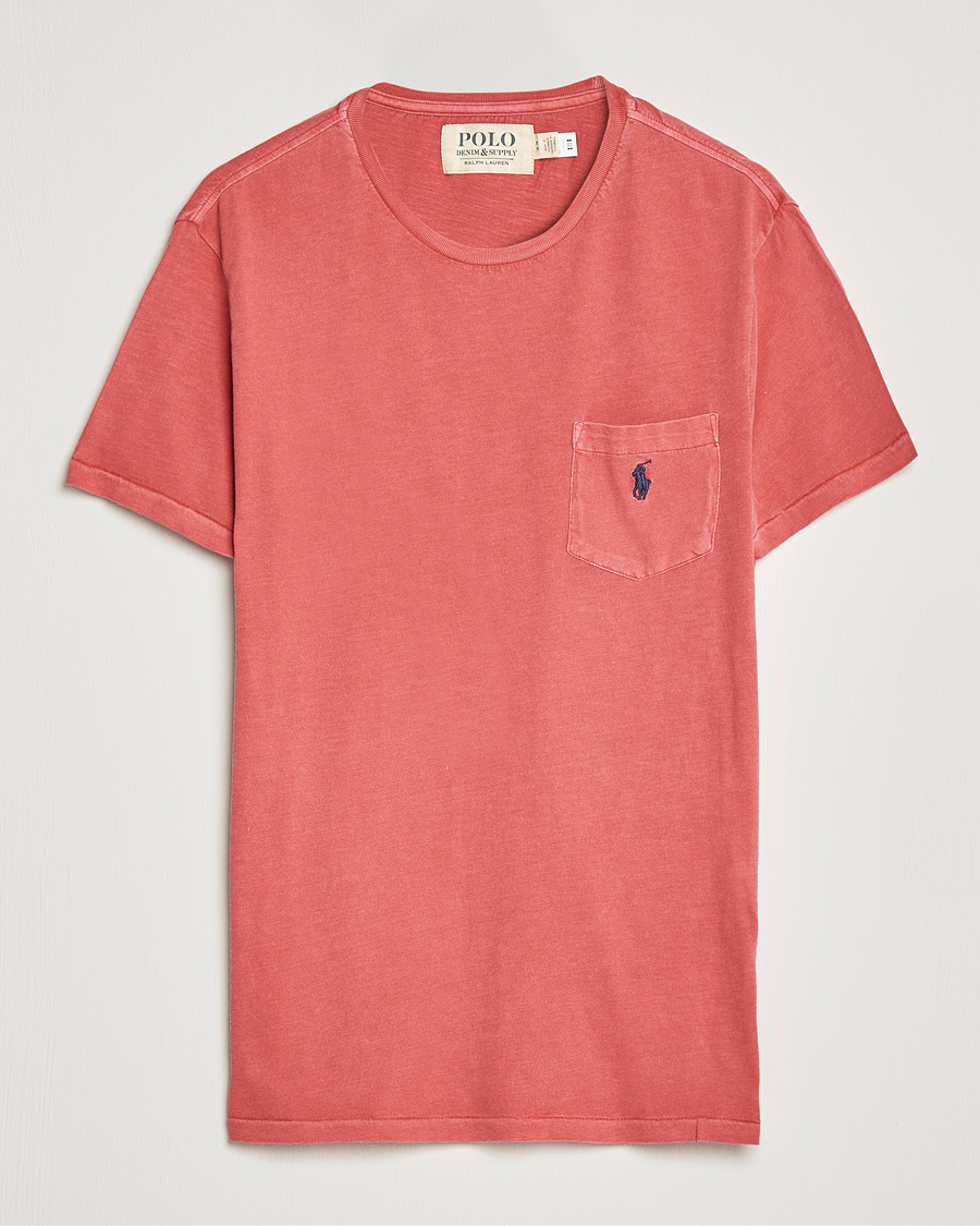Herr | T-Shirts | Polo Ralph Lauren | Washed Crew Neck Pocket Tee Starboard Red