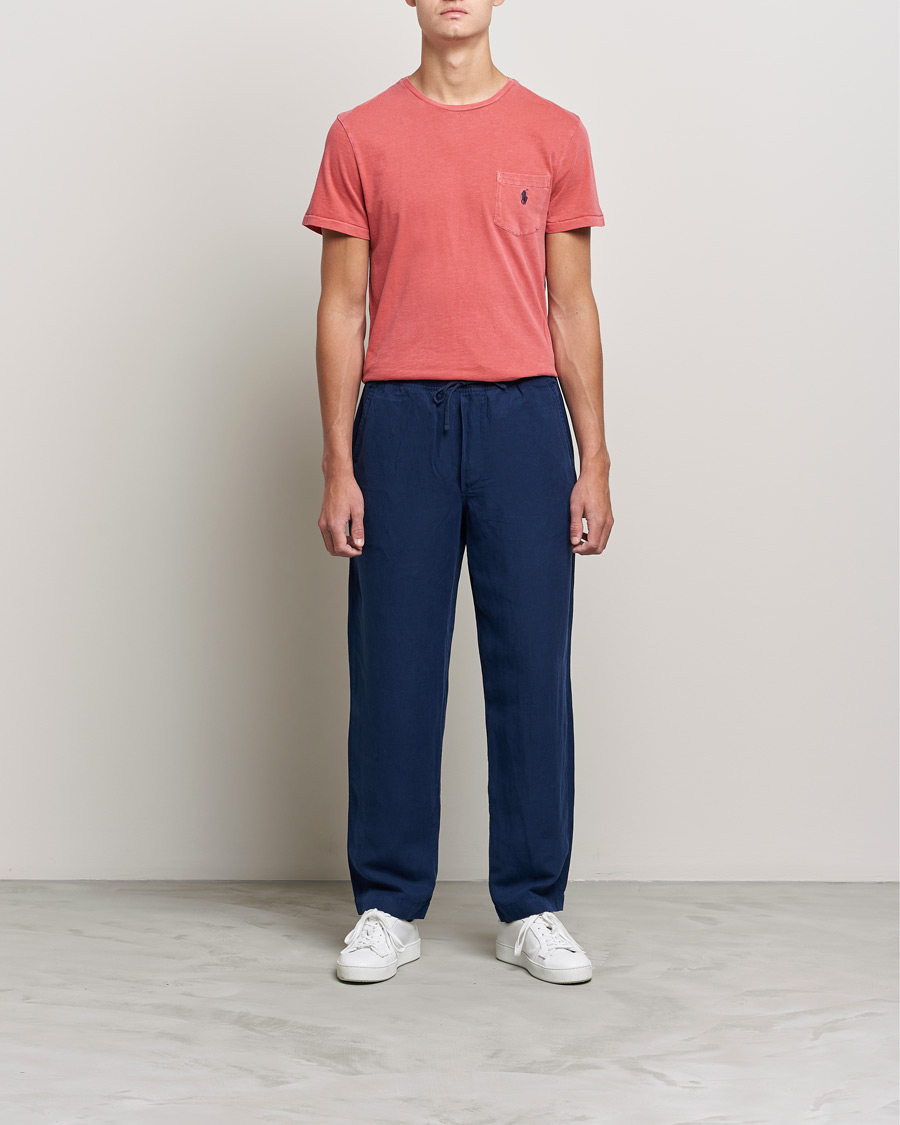 Herr | T-Shirts | Polo Ralph Lauren | Washed Crew Neck Pocket Tee Starboard Red