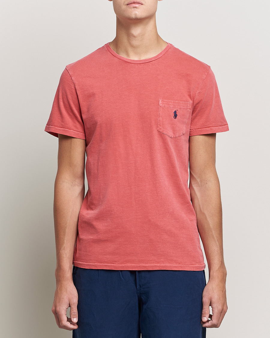 Herr | T-Shirts | Polo Ralph Lauren | Washed Crew Neck Pocket Tee Starboard Red