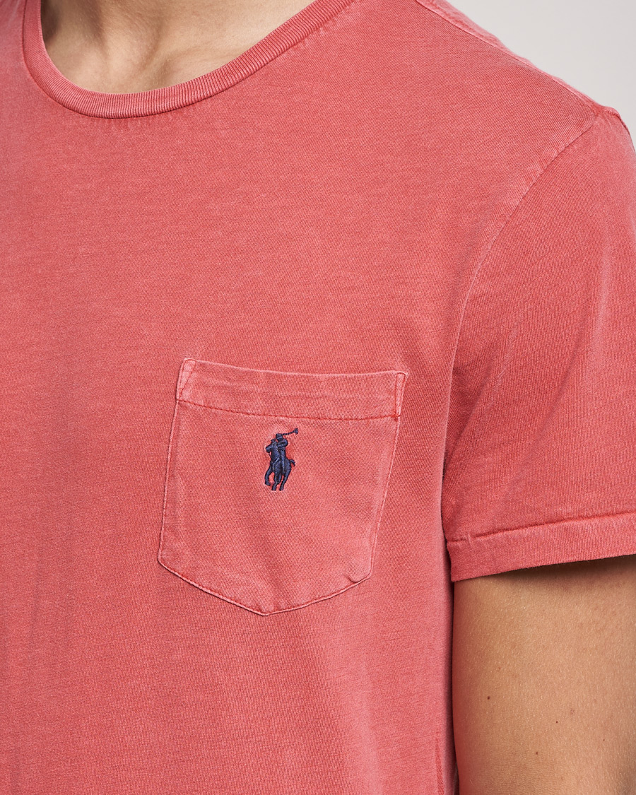 Herr | T-Shirts | Polo Ralph Lauren | Washed Crew Neck Pocket Tee Starboard Red