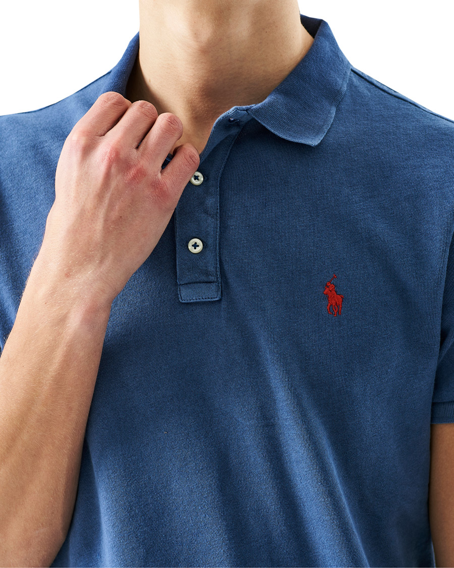 Herr | Pikéer | Polo Ralph Lauren | Custom Fit Spa Terry Polo Light Navy