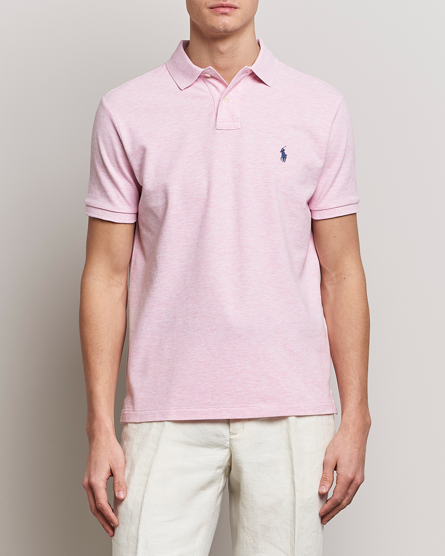 Herr | Kortärmade pikéer | Polo Ralph Lauren | Custom Slim Fit Polo Bath Pink Heather