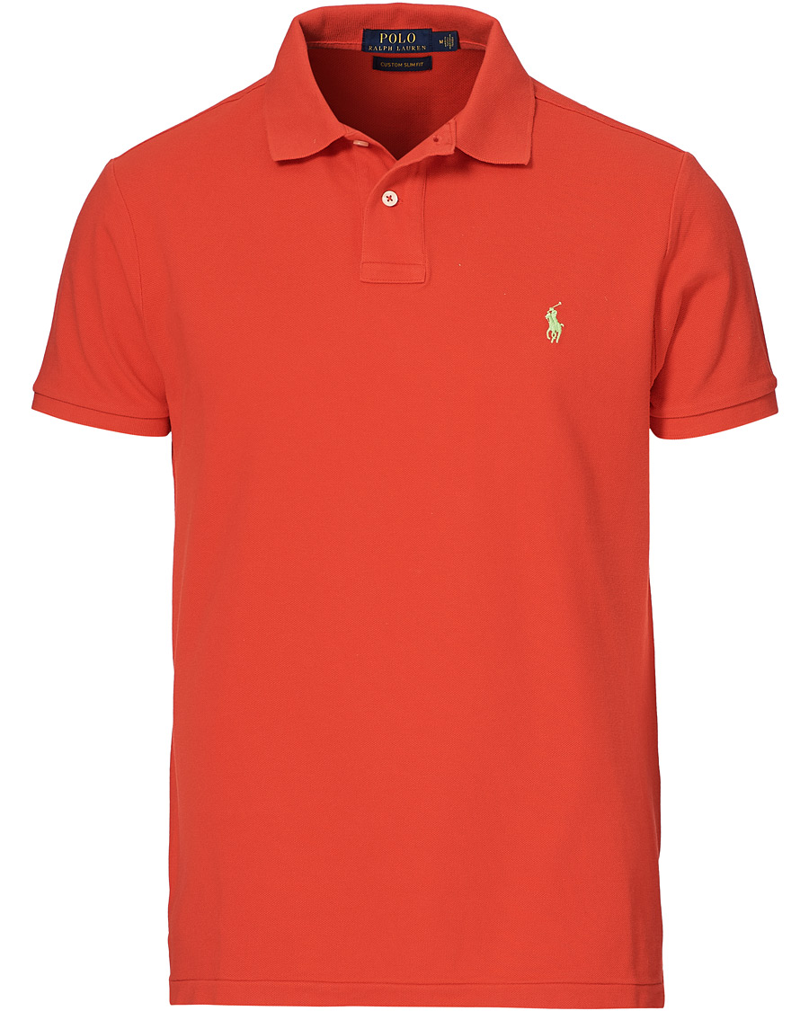 Herr | Pikéer | Polo Ralph Lauren | Custom Slim Fit Polo Tomato Red