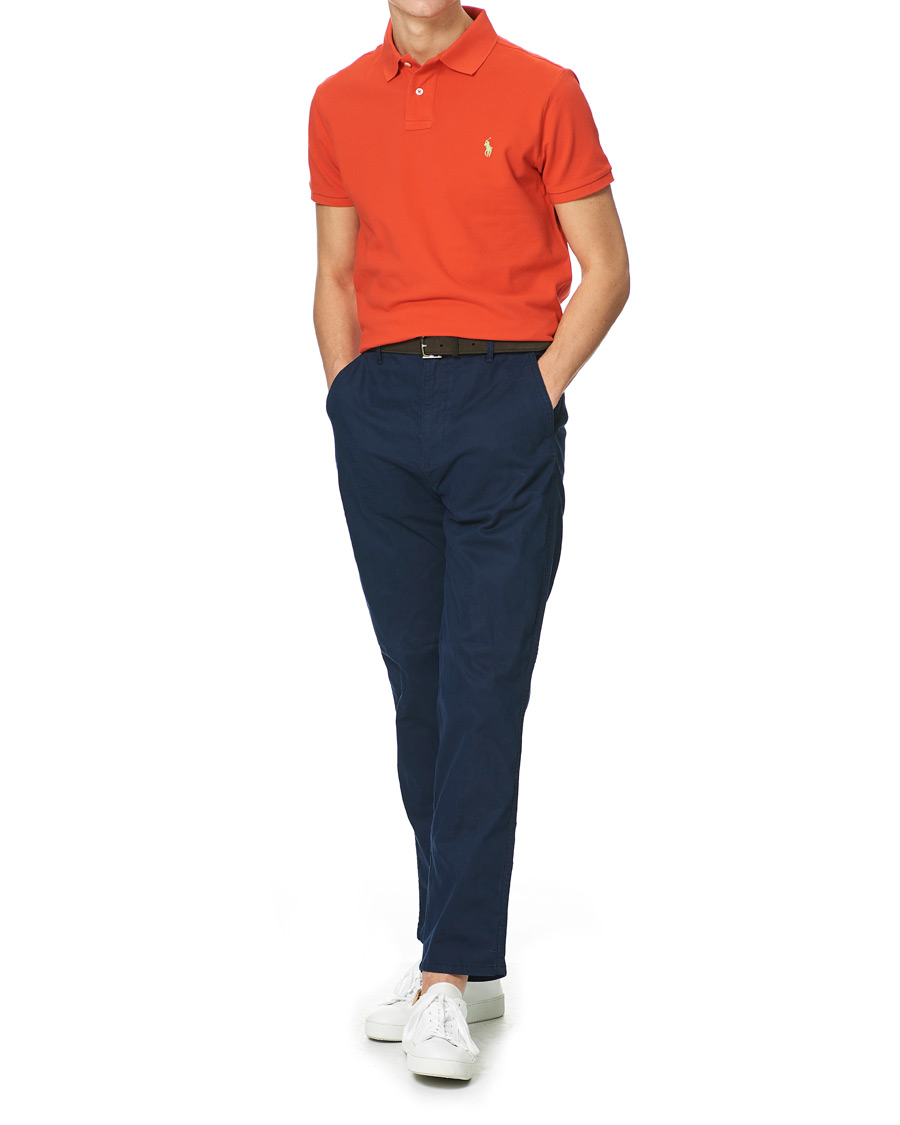 Herr | Pikéer | Polo Ralph Lauren | Custom Slim Fit Polo Tomato Red