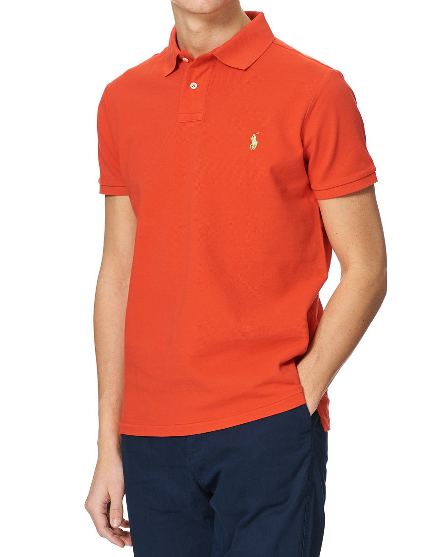 Herr | Pikéer | Polo Ralph Lauren | Custom Slim Fit Polo Tomato Red