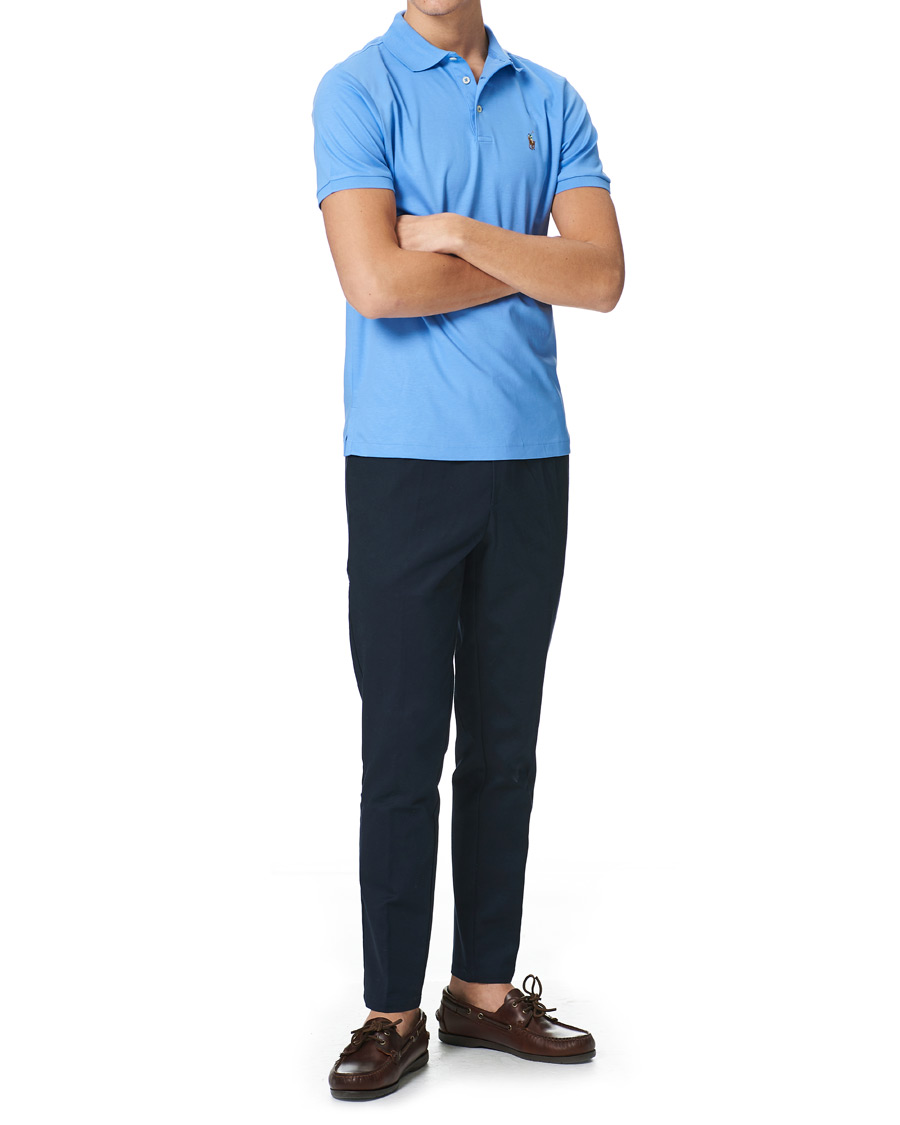 Herr | Pikéer | Polo Ralph Lauren | Luxury Pima Cotton Polo Harbour Island Blue