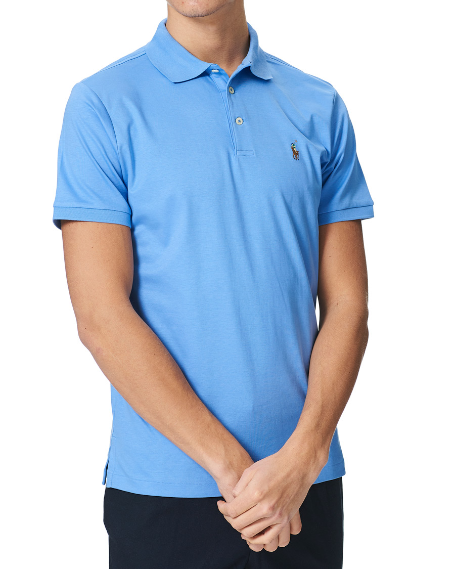 Herr | Pikéer | Polo Ralph Lauren | Luxury Pima Cotton Polo Harbour Island Blue