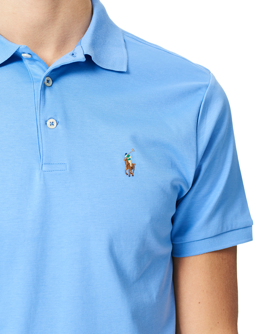 Herr | Pikéer | Polo Ralph Lauren | Luxury Pima Cotton Polo Harbour Island Blue