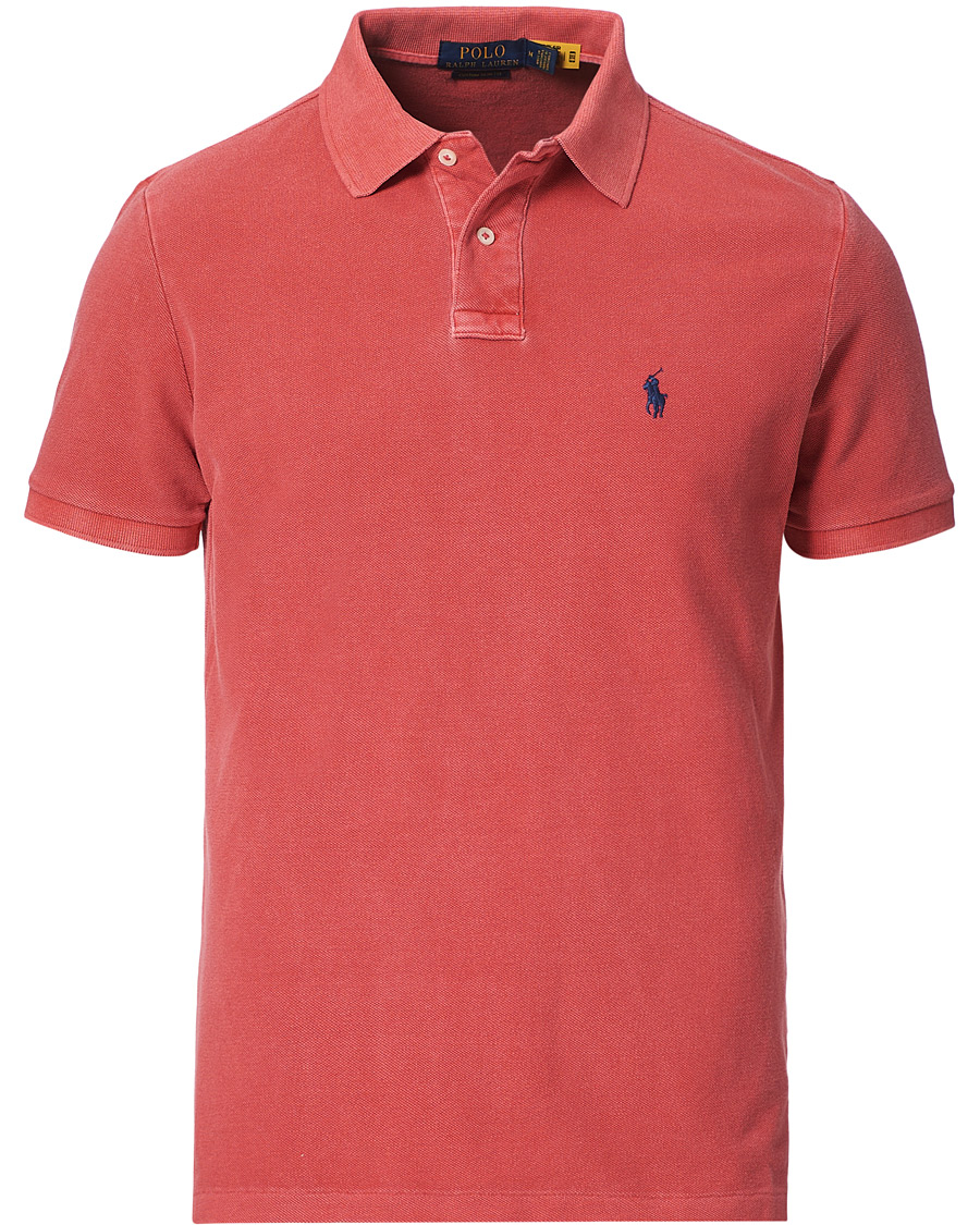 Herr | Pikéer | Polo Ralph Lauren | Custom Slim Fit Garment Dyed Polo Starboard Red