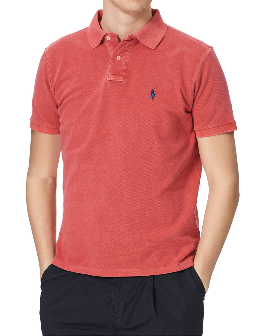 Herr | Pikéer | Polo Ralph Lauren | Custom Slim Fit Garment Dyed Polo Starboard Red