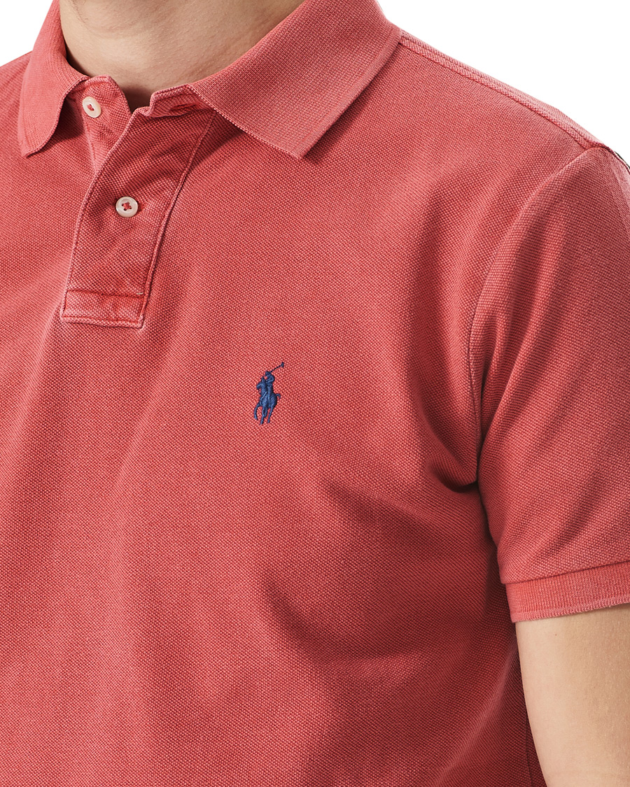 Herr | Pikéer | Polo Ralph Lauren | Custom Slim Fit Garment Dyed Polo Starboard Red