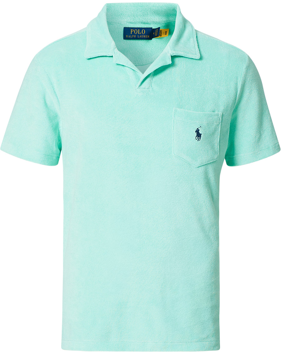 Herr | Pikéer | Polo Ralph Lauren | Lightweight Cotton Terry Polo Aqua Verde