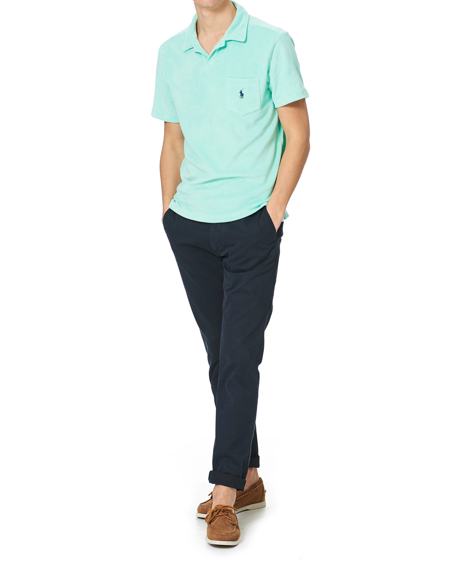 Herr | Pikéer | Polo Ralph Lauren | Lightweight Cotton Terry Polo Aqua Verde