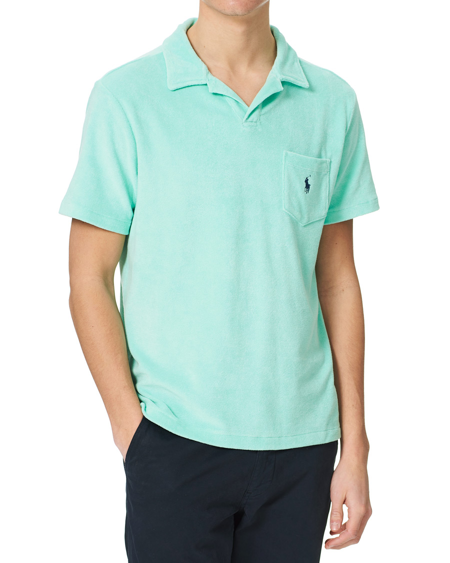Herr | Pikéer | Polo Ralph Lauren | Lightweight Cotton Terry Polo Aqua Verde