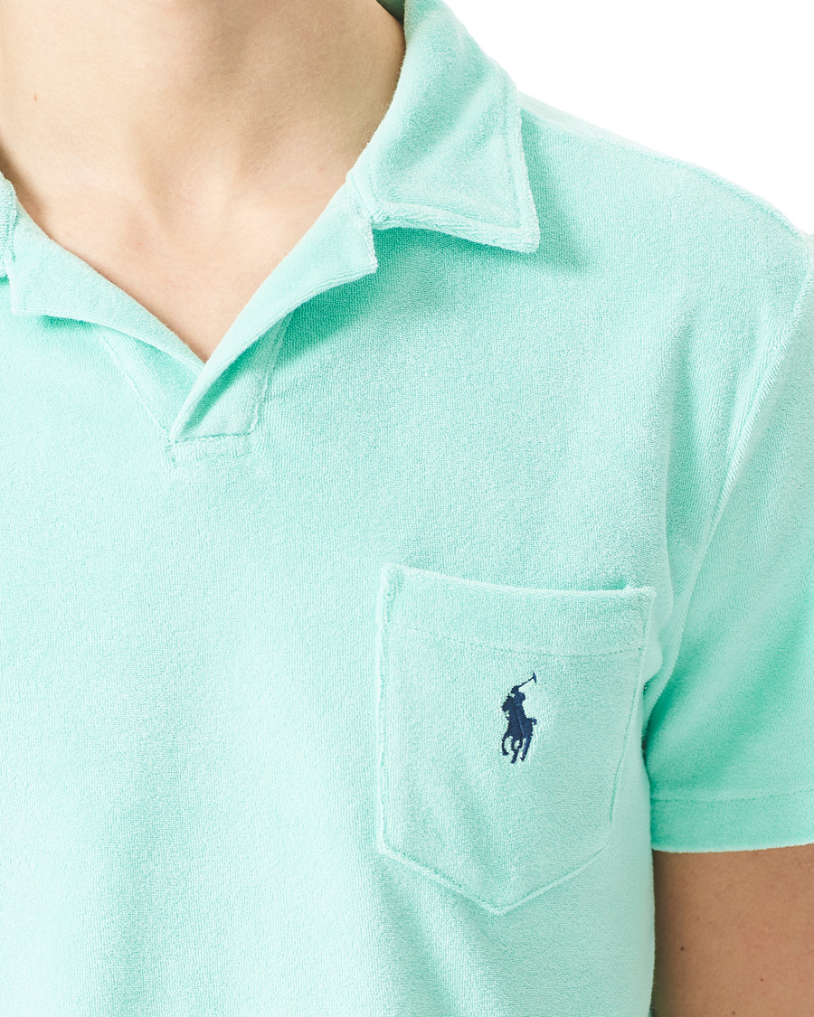 Herr | Pikéer | Polo Ralph Lauren | Lightweight Cotton Terry Polo Aqua Verde