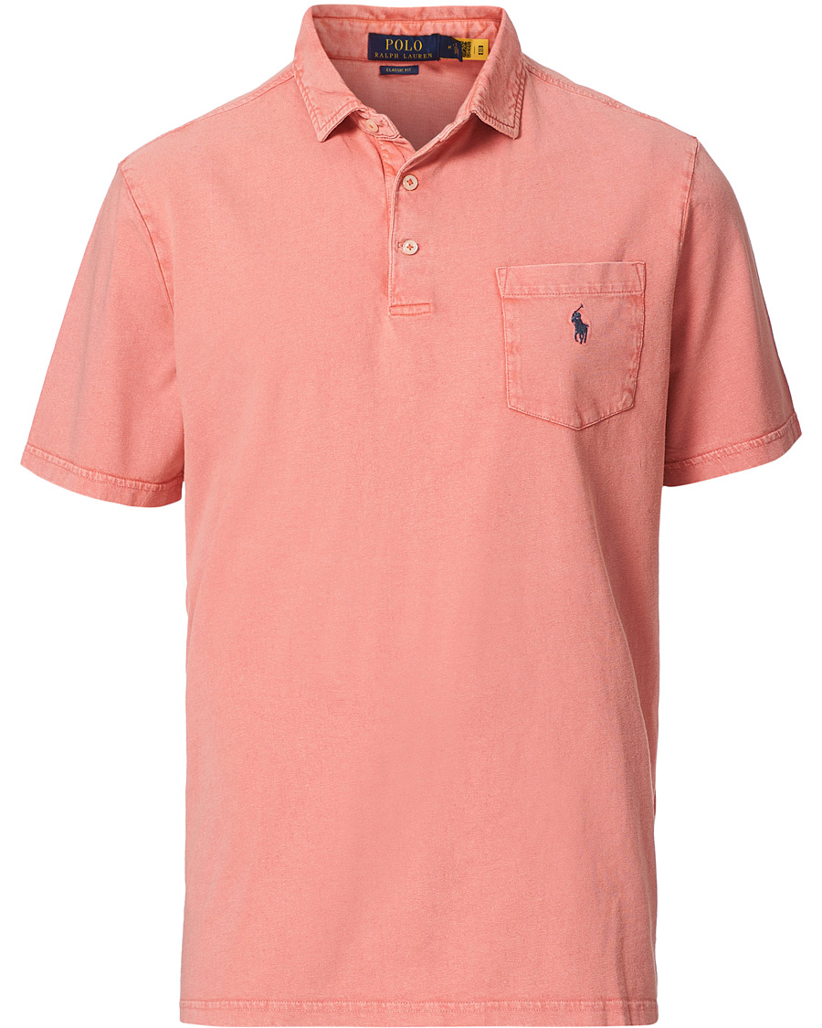Herr | Pikéer | Polo Ralph Lauren | Cotton/Linen Pocket Polo Amalfi Red