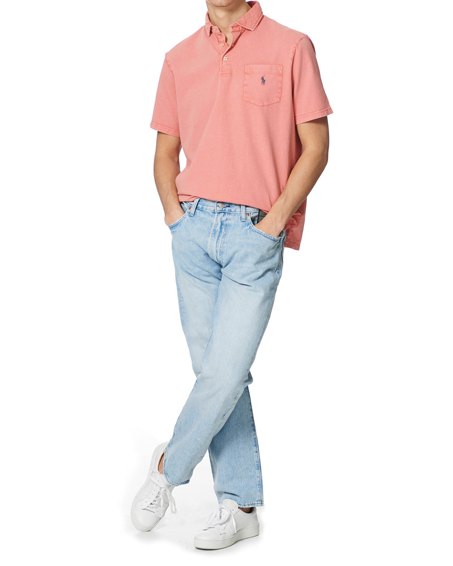 Herr | Pikéer | Polo Ralph Lauren | Cotton/Linen Pocket Polo Amalfi Red