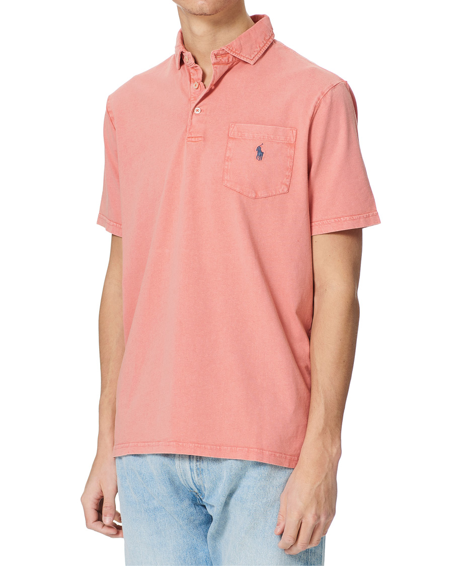 Herr | Pikéer | Polo Ralph Lauren | Cotton/Linen Pocket Polo Amalfi Red