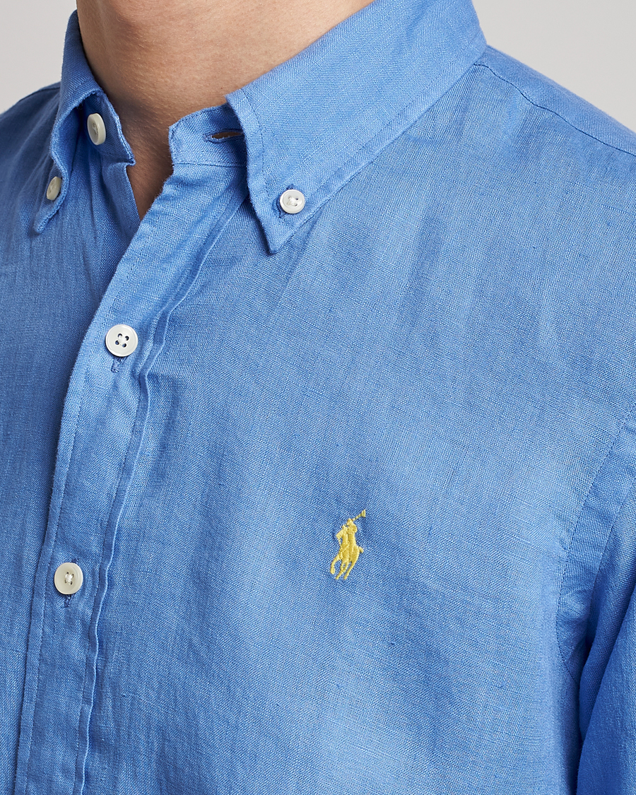 Herr | Skjortor | Polo Ralph Lauren | Custom Fit Linen Button Down Harbor Island Blue