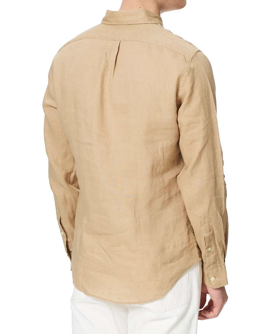 Herr | Skjortor | Polo Ralph Lauren | Slim Fit Linen Button Down Shirt Costal Beige