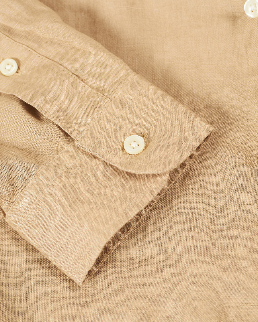 Herr | Skjortor | Polo Ralph Lauren | Slim Fit Linen Button Down Shirt Costal Beige