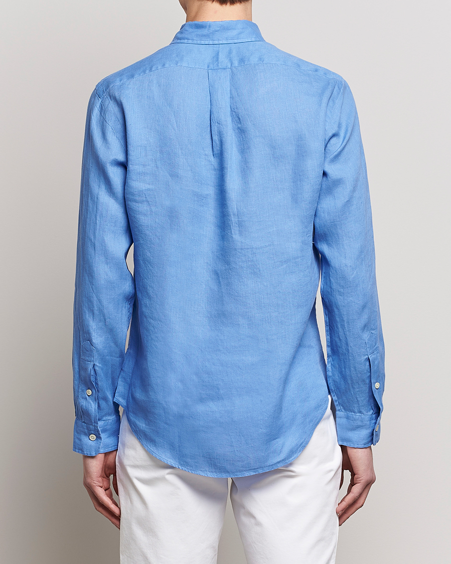 Herr | Skjortor | Polo Ralph Lauren | Slim Fit Linen Button Down Shirt Harbor Island Blue