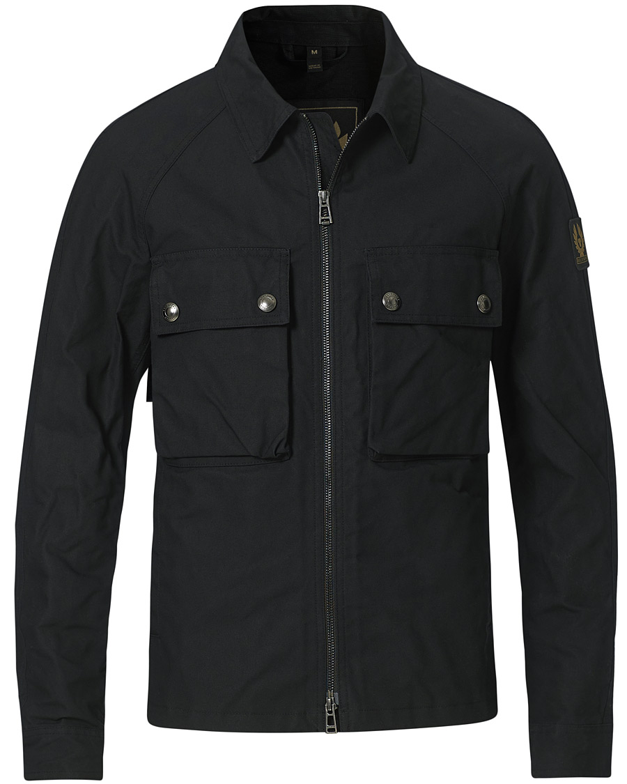 Herr | Jackor | Belstaff | Hedger Dry Wax Overshirt Jacket Black