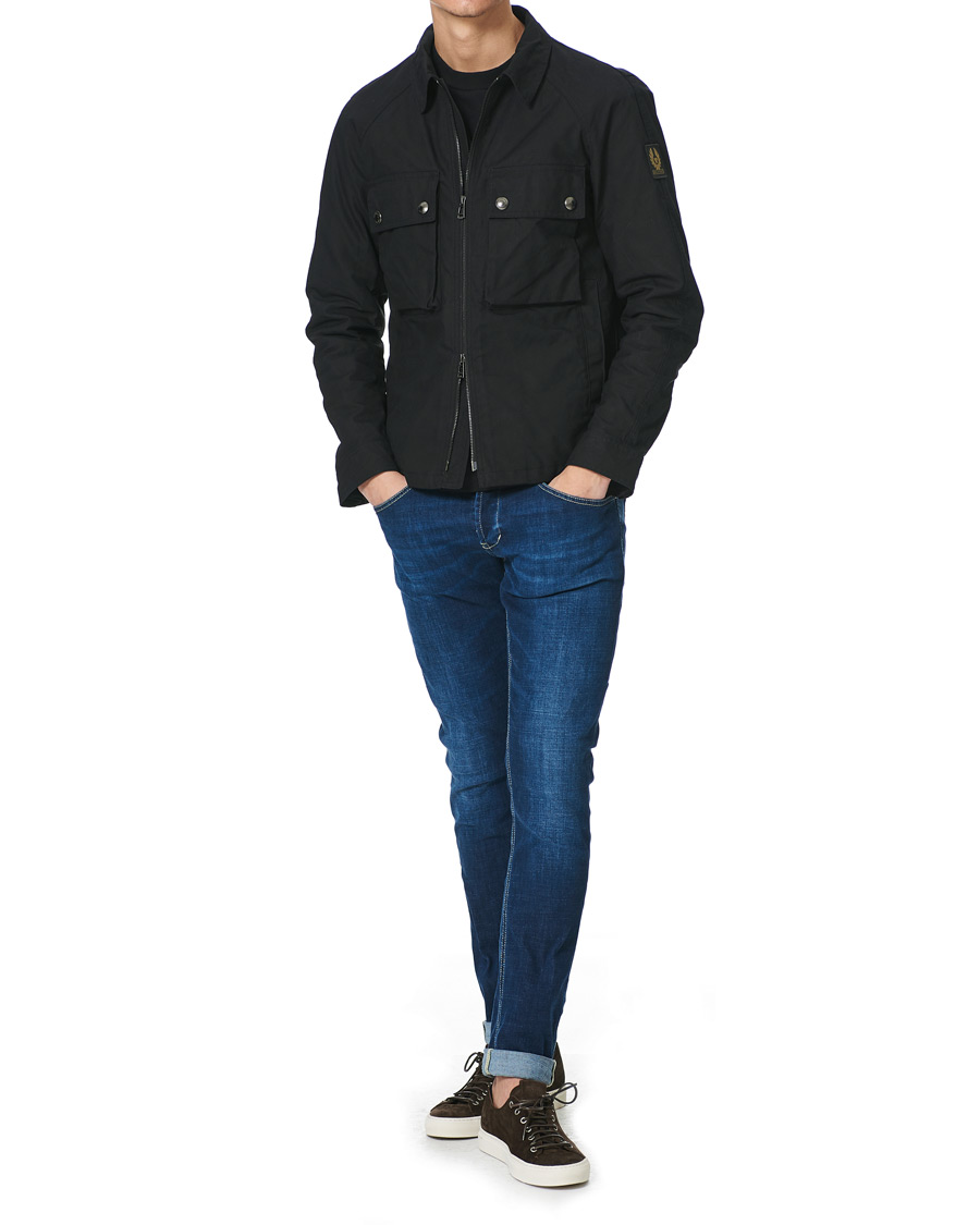 Herr | Jackor | Belstaff | Hedger Dry Wax Overshirt Jacket Black