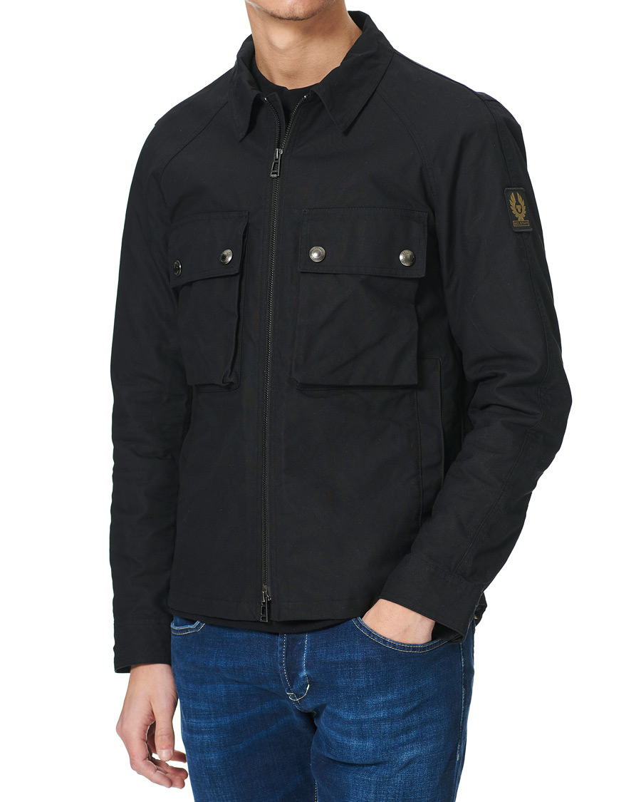 Herr | Jackor | Belstaff | Hedger Dry Wax Overshirt Jacket Black