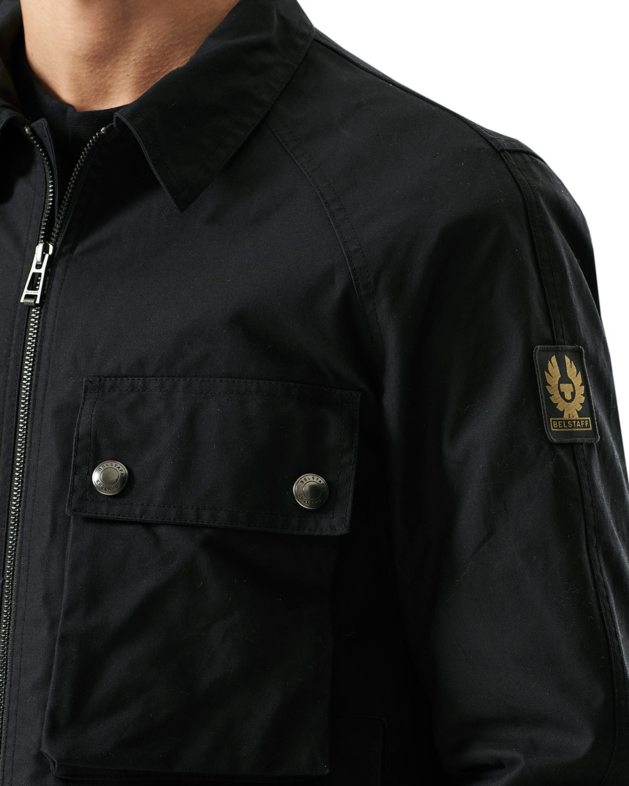Herr | Jackor | Belstaff | Hedger Dry Wax Overshirt Jacket Black