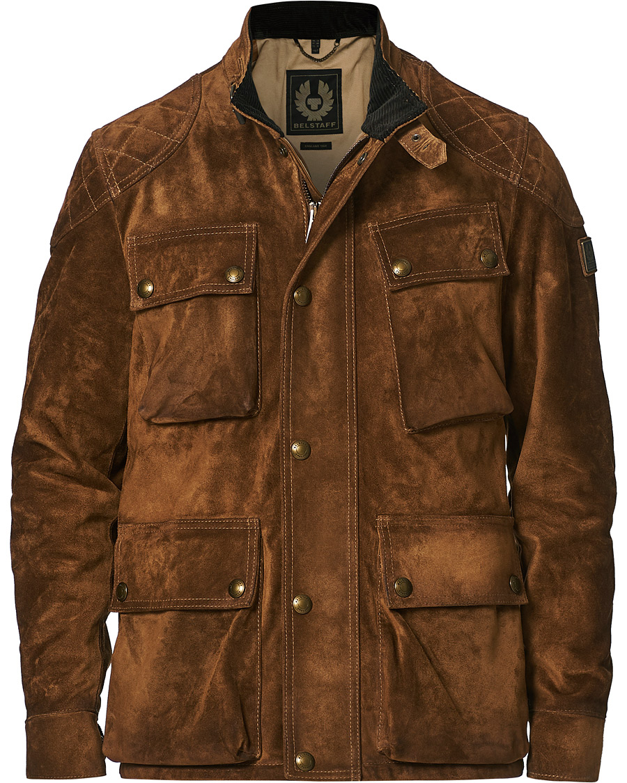 Herr | Jackor | Belstaff | Fieldbrook Suede Jacket Light Camel